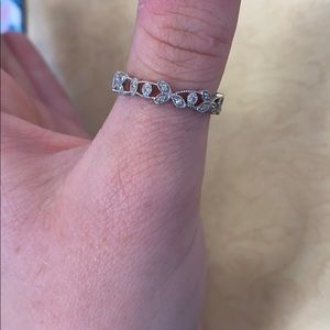 14k white gold diamond ring